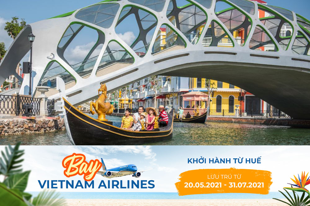 [Huế-Phú Quốc] VŨ ĐIỆU NHIỆT ĐỚI 3N2Đ Phòng/Villa Vinpearl + VMB Vietnam Airlines + ăn sáng + vui chơi Vinwonders + Voucher Grandworld lên đến 500,000đ